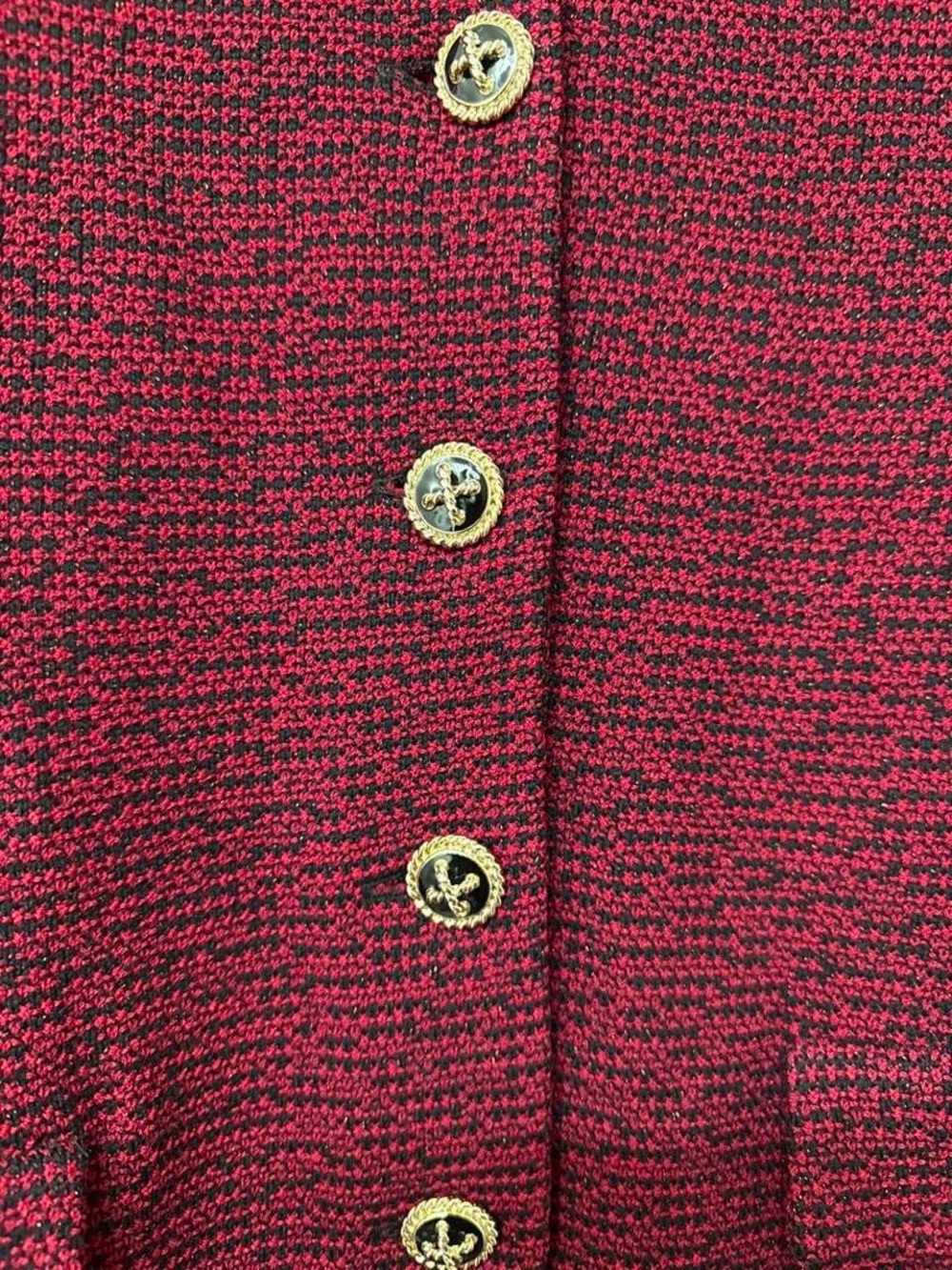 St. John Raspberry-Red Tweed Collar Jacket - Picture 7 of 7